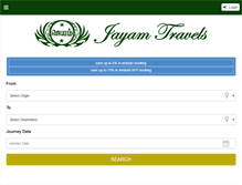 Tablet Screenshot of jayamtravels.com